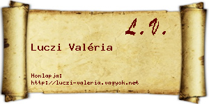 Luczi Valéria névjegykártya