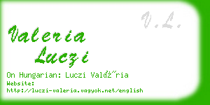 valeria luczi business card